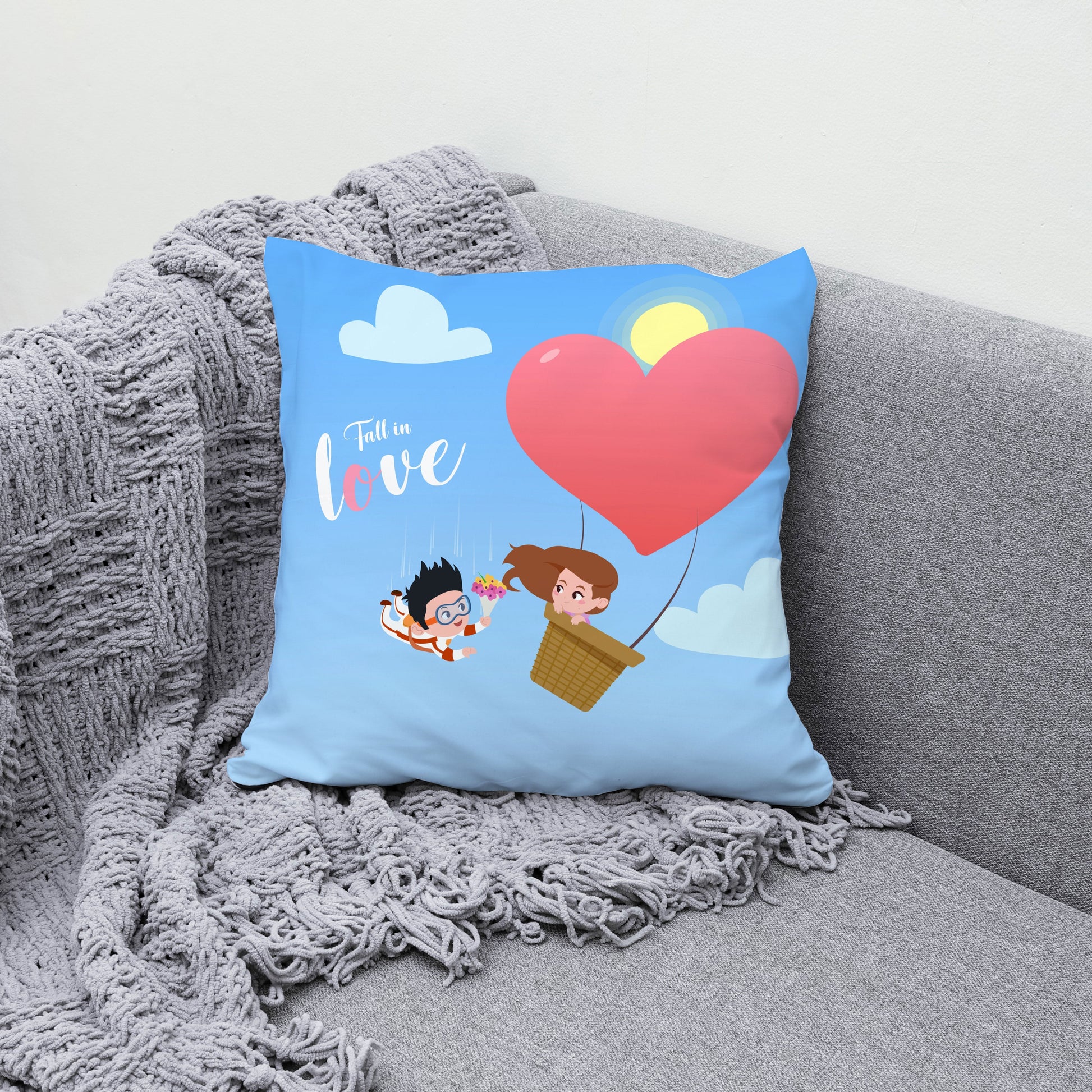 Fall in love customized pillow - Premium personalized gifts from giflorify - Just ₹425! Shop now at TheGiftBays