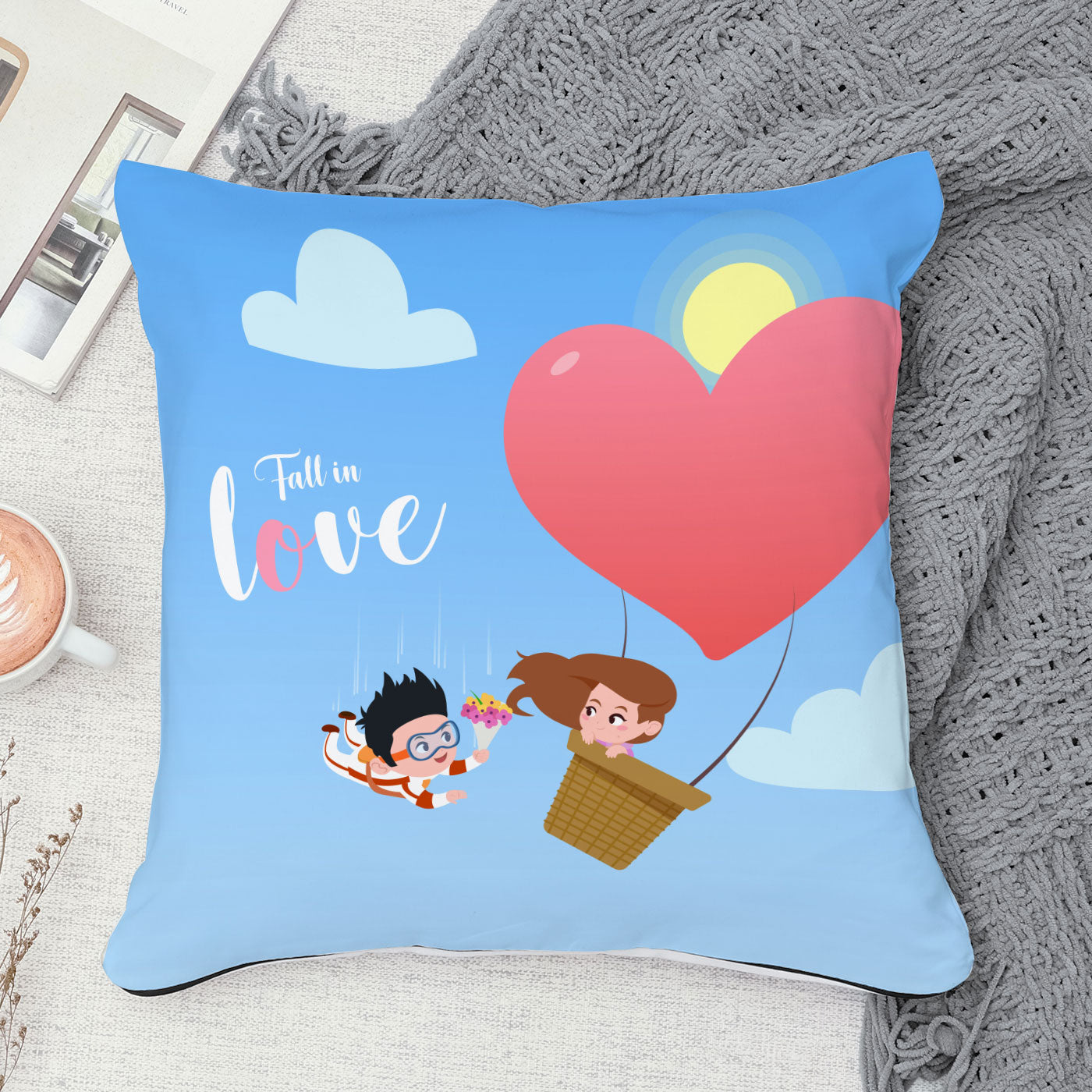 Fall in love customized pillow - Premium personalized gifts from giflorify - Just ₹425! Shop now at TheGiftBays