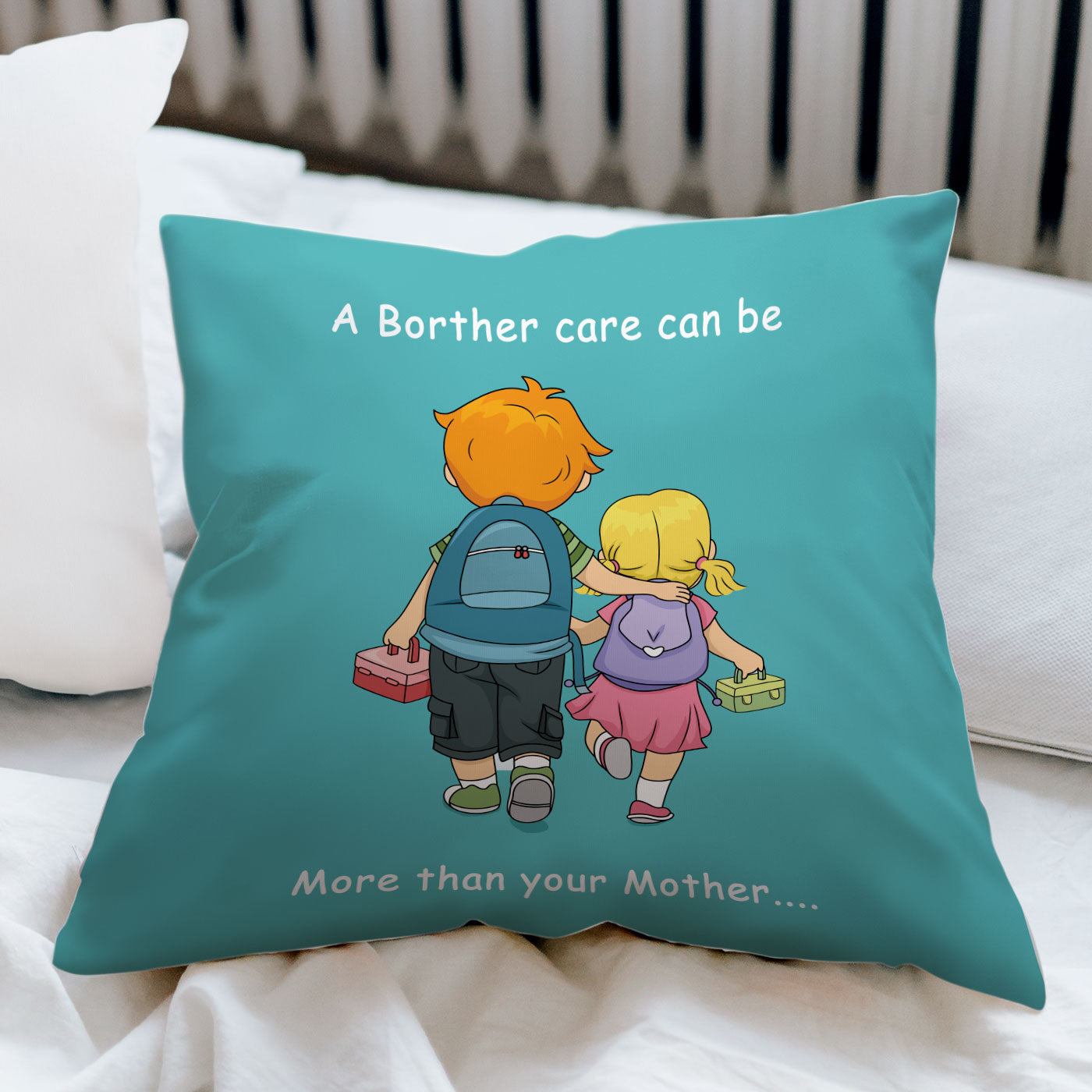 A brother care can be Satin Pillow - Premium Pillows from Preezmo Gifts - Just ₹479! Shop now at TheGiftBays