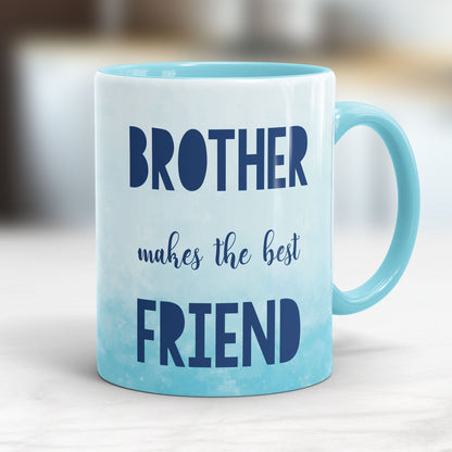 Brother makes the best friend skyblue Ceramic Mug - Premium Friends from giflorify - Just ₹459! Shop now at TheGiftBays