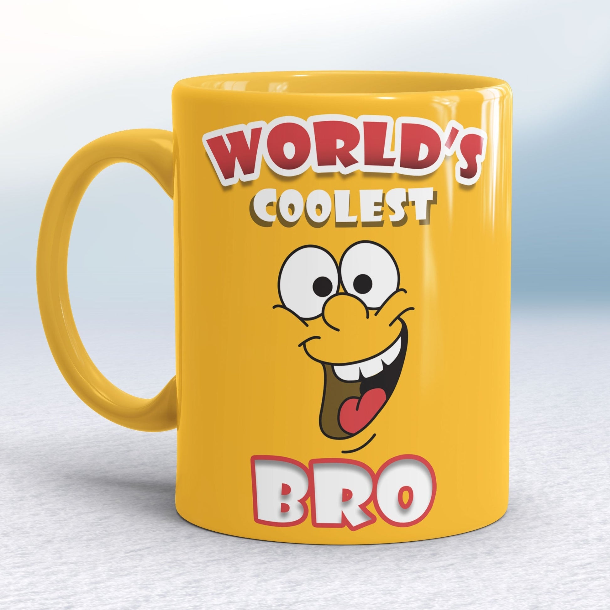 Worlds coolest bro yellow Ceramic Mug - Premium Mugs from giflorify - Just ₹325! Shop now at TheGiftBays