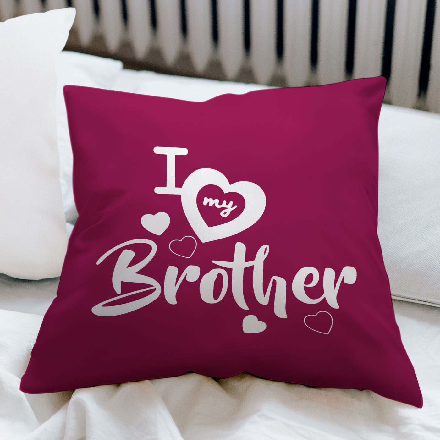 I love my brother Satin Pillow - Premium Pillows from giflorify - Just ₹549! Shop now at TheGiftBays