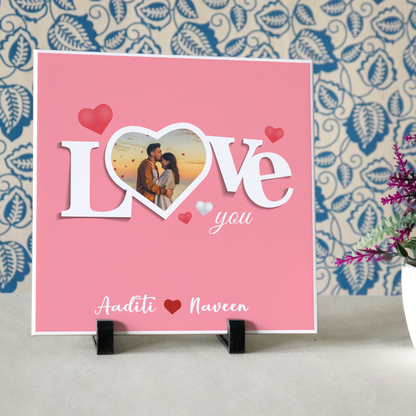 Love You Personalize Tile - Premium  from giflorify - Just ₹495! Shop now at TheGiftBays