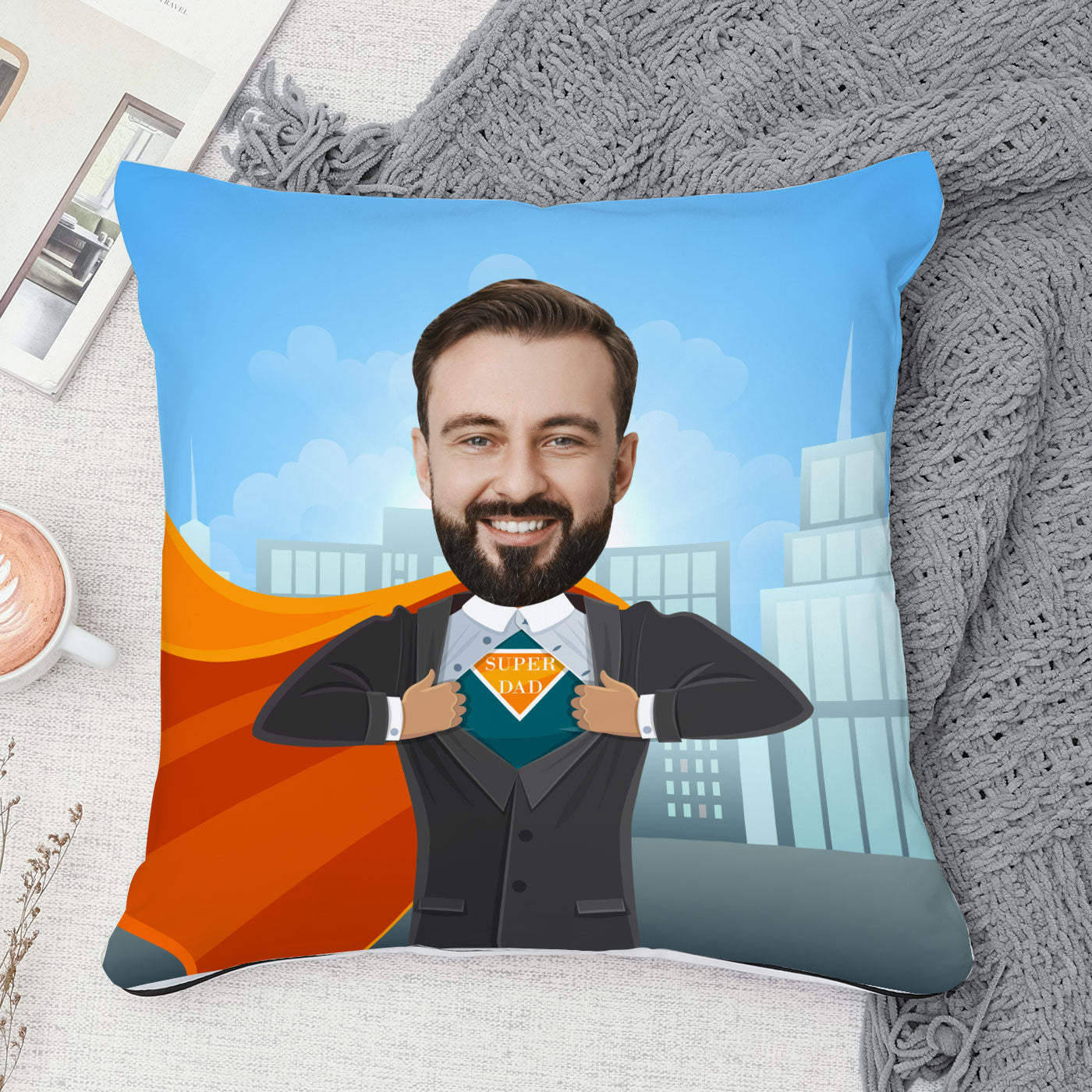 Dad Caricature Pillow - Premium  from giflorify - Just ₹675! Shop now at TheGiftBays