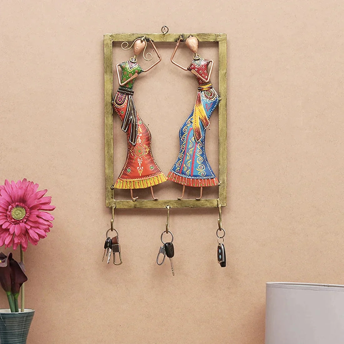 Metal Two Lady Frame Wall Hook - Premium  from TheGiftBays - Just ₹2099! Shop now at TheGiftBays