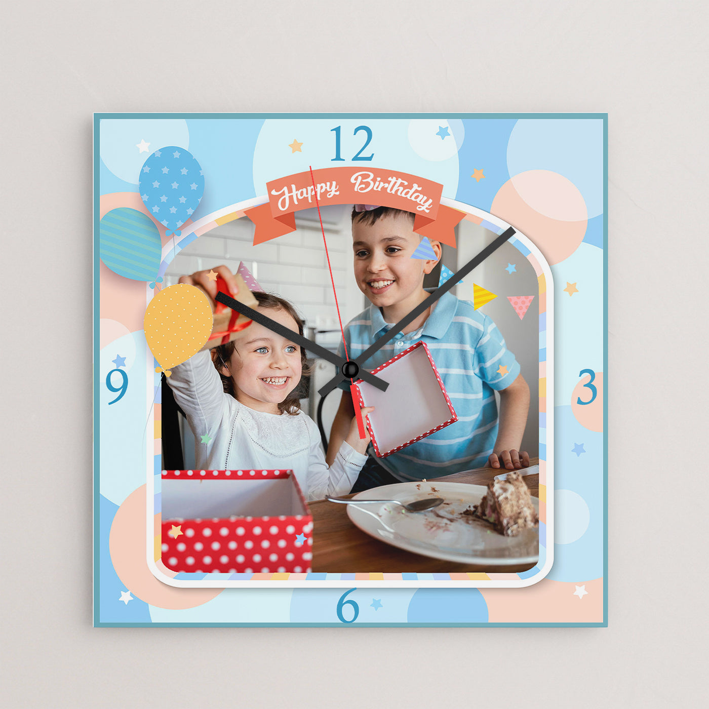 Happy Birthday Personalize Square Clock - Premium  from giflorify - Just ₹675! Shop now at TheGiftBays