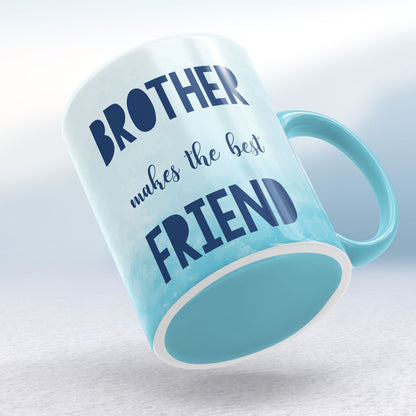 Brother makes the best friend skyblue Ceramic Mug - Premium Friends from giflorify - Just ₹459! Shop now at TheGiftBays