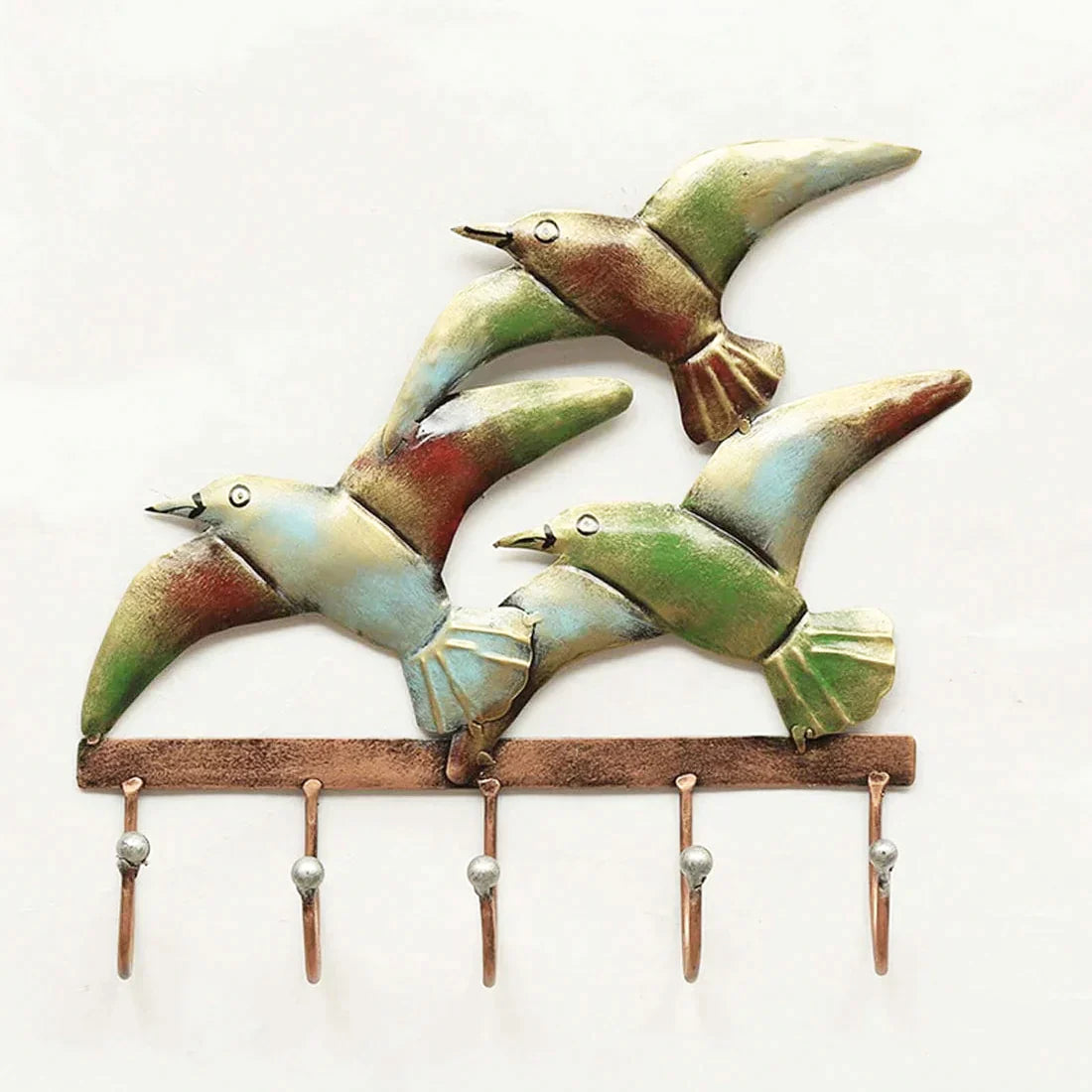 Metal Multicolour Three Birds Wall Hook - Premium  from TheGiftBays - Just ₹2199! Shop now at TheGiftBays