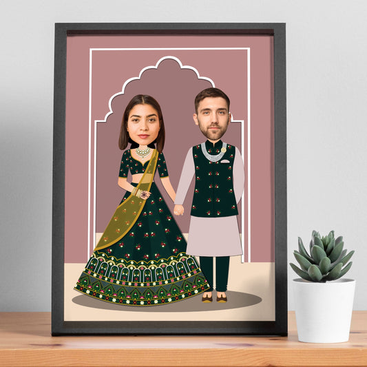 Personalized couple caricature Frame - Premium  from giflorify - Just ₹675! Shop now at TheGiftBays