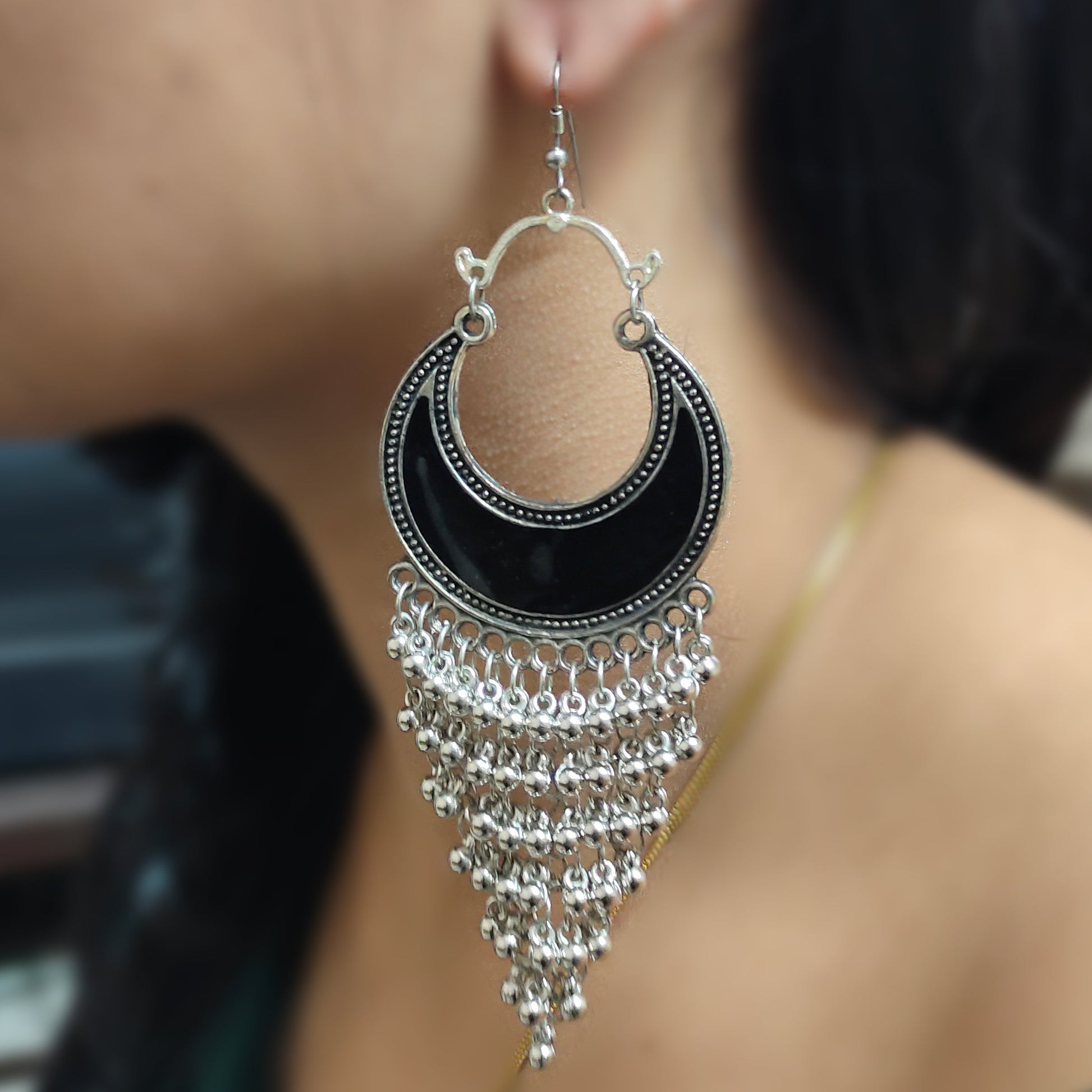 Silver and glass finish jhumka - Premium jewellery from giflorify - Just ₹485! Shop now at TheGiftBays