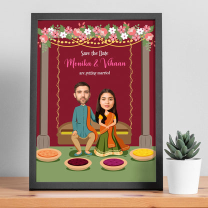 Personalized Wedding Ceremony caricature Frame - Premium  from giflorify - Just ₹675! Shop now at TheGiftBays