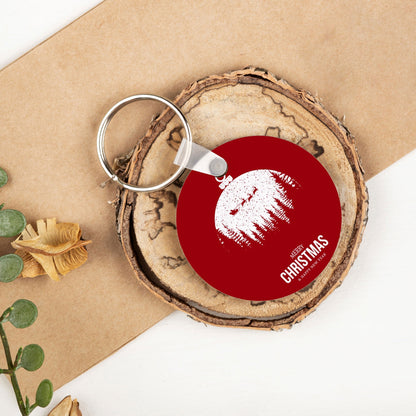 Christmas round wooden key chain - Premium key chain from giflorify - Just ₹179! Shop now at TheGiftBays