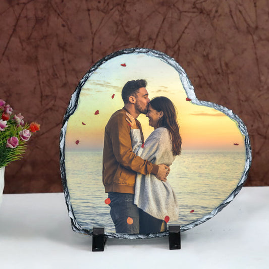 Personalize Heart Shape Stone Tile - Premium  from giflorify - Just ₹885! Shop now at TheGiftBays