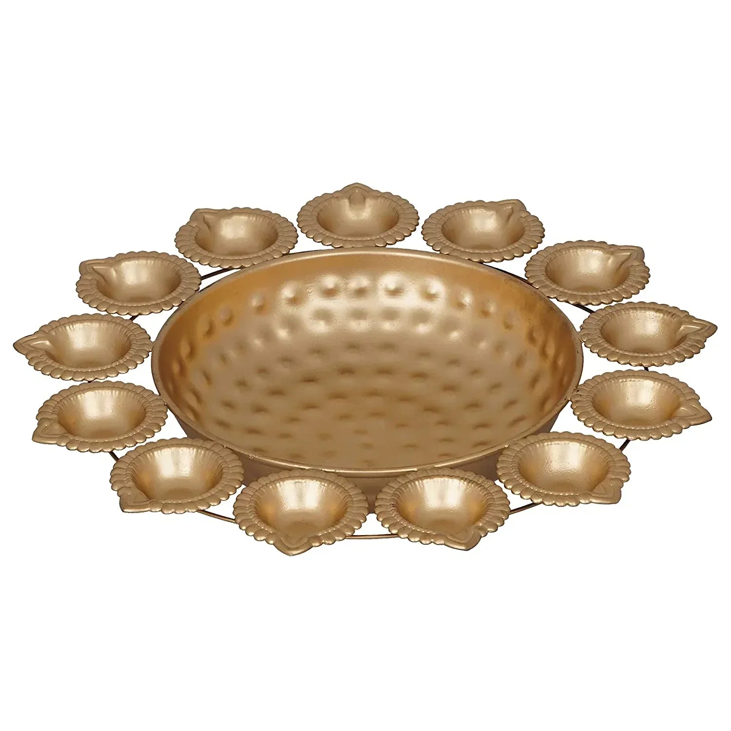 Round Flower Decorative Urli Bowl Set Of 3 (16, 14 & 12 Inches) - Premium  from The Gift Bays - Just ₹3599! Shop now at TheGiftBays