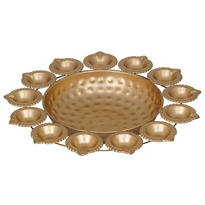 Round Flower Decorative Urli Bowl Set Of 3 (16, 14 & 12 Inches) - Premium  from The Gift Bays - Just ₹3599! Shop now at TheGiftBays