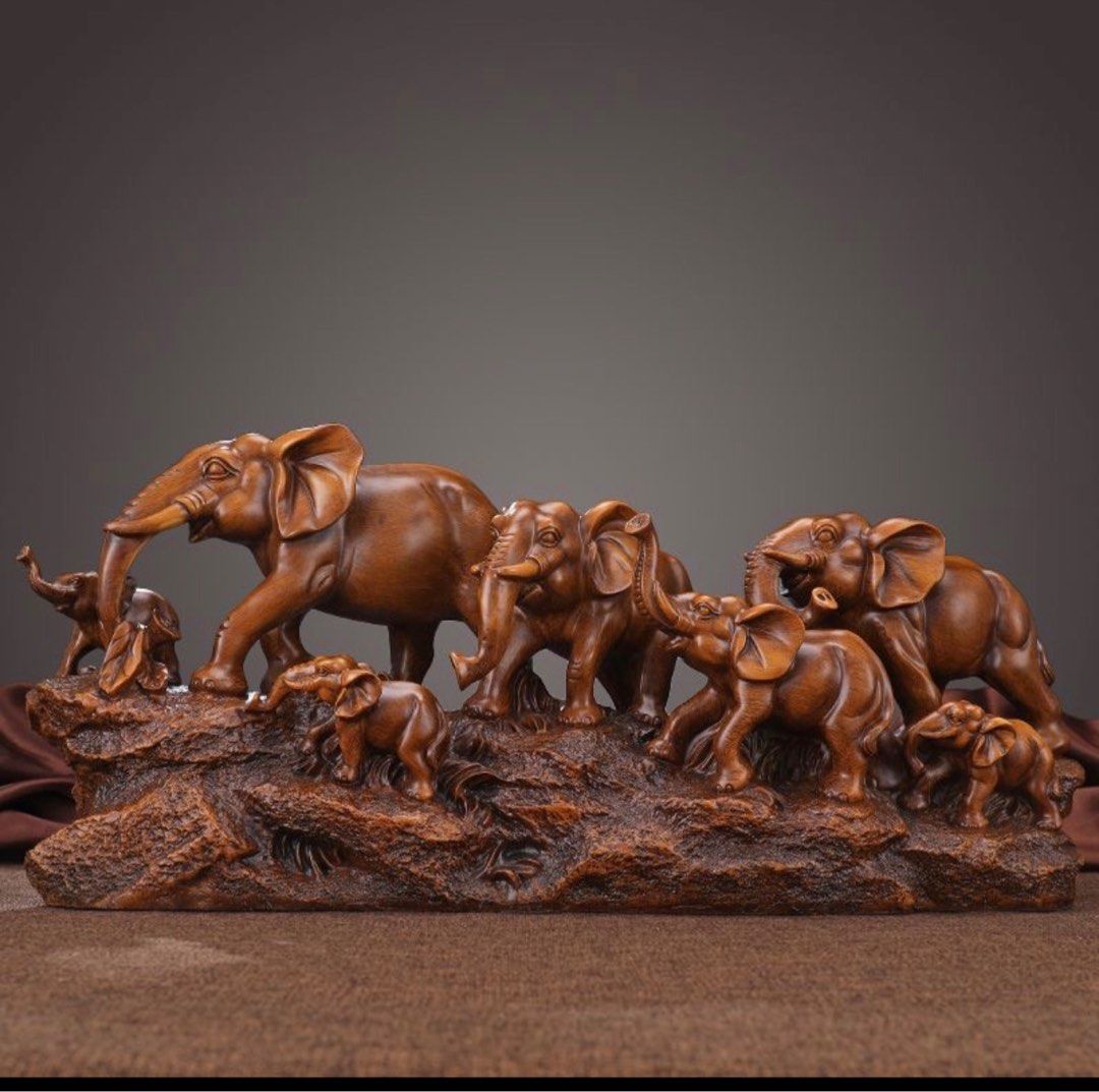 Seven Lucky Elephant Polyresin Figurine - Premium  from TheGiftBays - Just ₹3499! Shop now at TheGiftBays