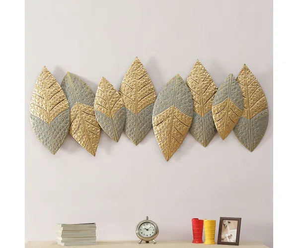 Metal Gold n Grey Leaf Wall Art - Premium  from The Gift Bays - Just ₹7500! Shop now at TheGiftBays