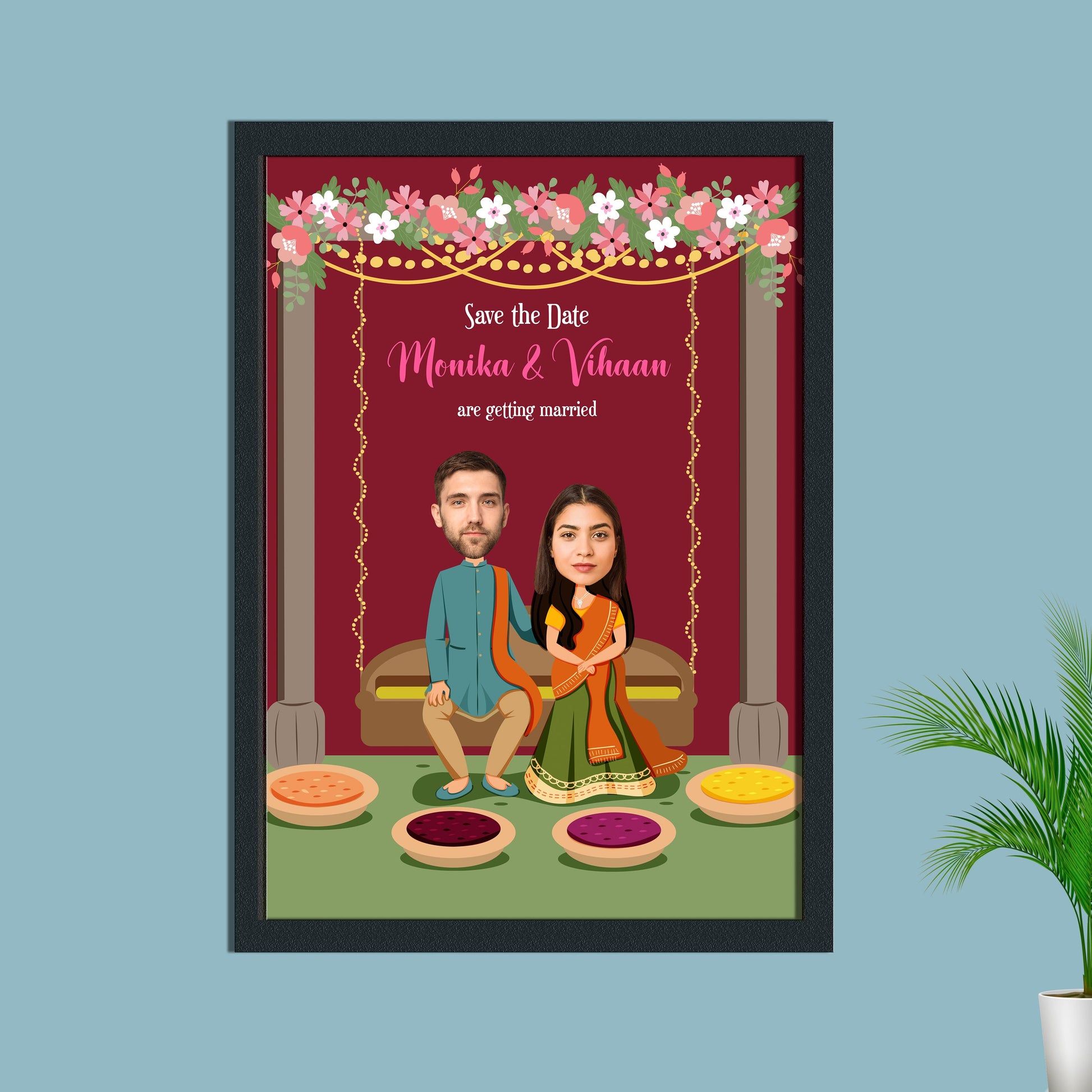 Personalized Wedding Ceremony caricature Frame - Premium  from giflorify - Just ₹675! Shop now at TheGiftBays