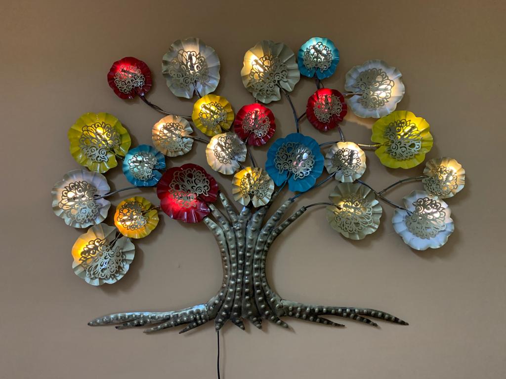 Metal Multicolour Tree LED Wall Art - Premium  from The Gift Bays - Just ₹6500! Shop now at TheGiftBays