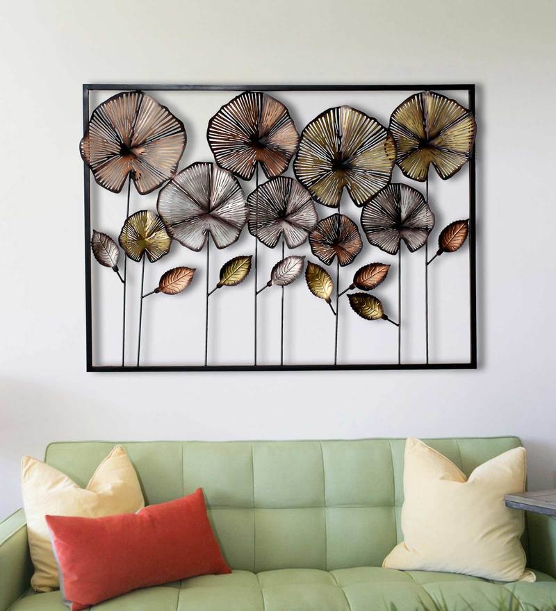 Wrought Iron Framed Leaf Wall Art In Multicolor - Premium  from The Gift Bays - Just ₹4599! Shop now at TheGiftBays