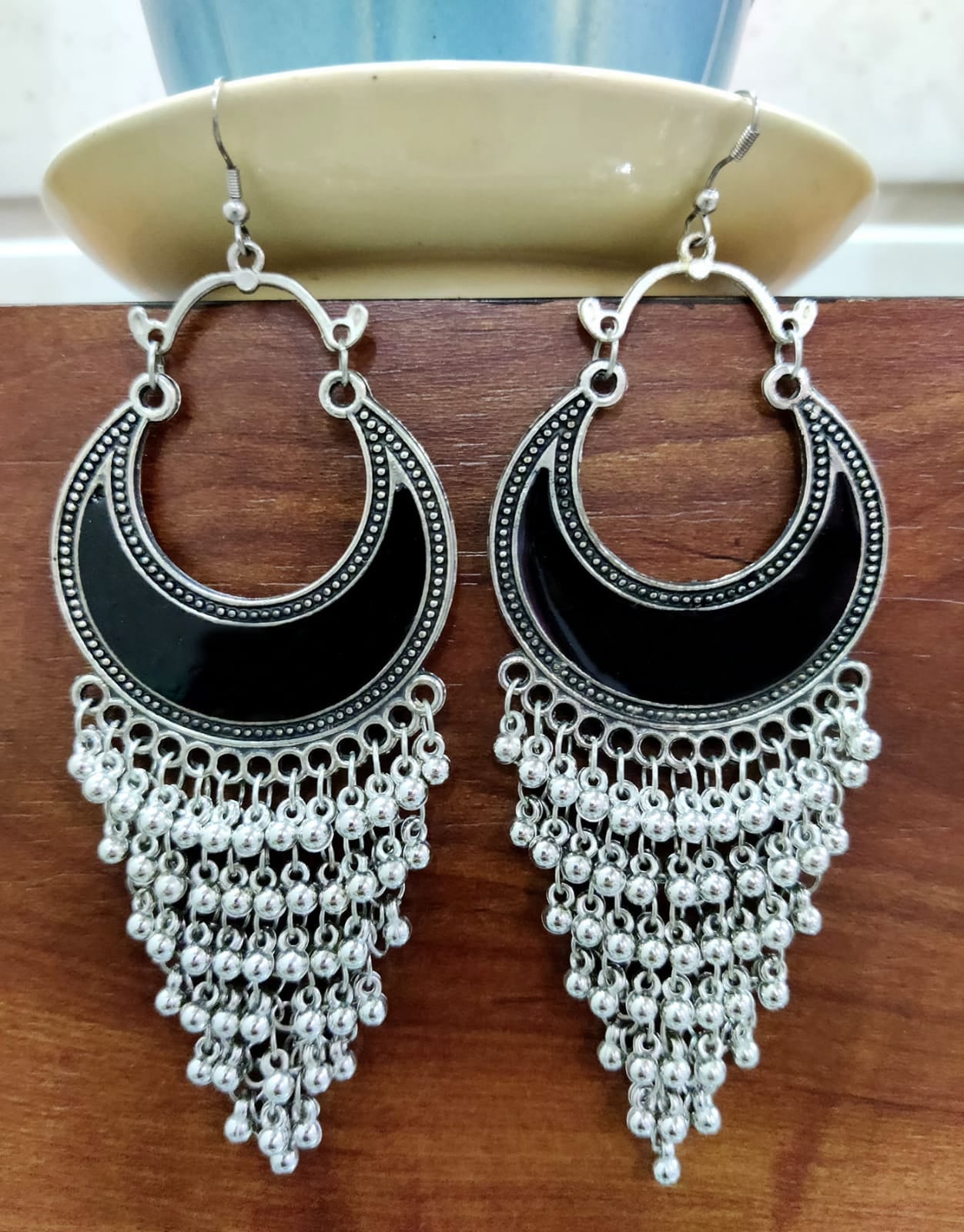 Silver and glass finish jhumka - Premium jewellery from giflorify - Just ₹485! Shop now at TheGiftBays