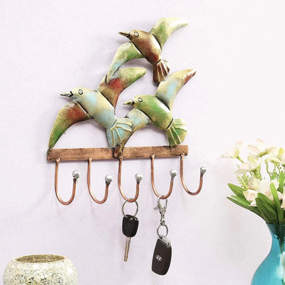 Metal Multicolour Three Birds Wall Hook - Premium  from TheGiftBays - Just ₹2199! Shop now at TheGiftBays