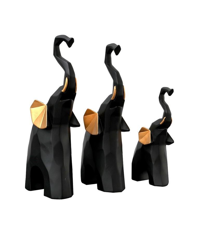 Majestic Black And Gold Mammoths Polyresin Figurines Table Decor - Premium  from The Gift Bays - Just ₹2550! Shop now at TheGiftBays