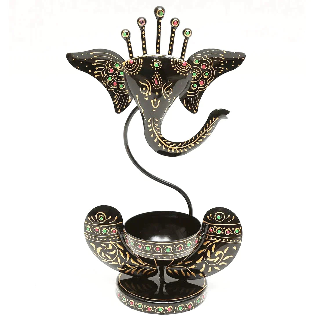 Metal Embossed Ganesha Diya Table Decor - Premium  from TheGiftBays - Just ₹1299! Shop now at TheGiftBays