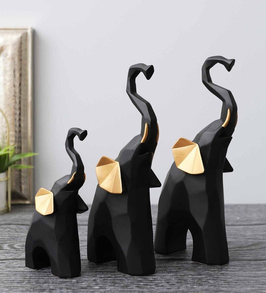 Majestic Black And Gold Mammoths Polyresin Figurines Table Decor - Premium  from The Gift Bays - Just ₹2550! Shop now at TheGiftBays