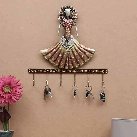 Metal Lady In Copper Key holder Big Wall Hook - Premium  from The Gift Bays - Just ₹1500! Shop now at TheGiftBays