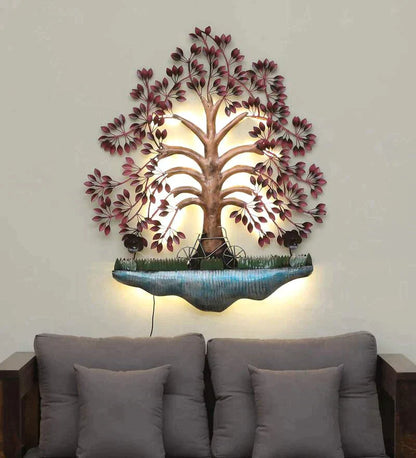 Metal Tree With Cycle Wall Art With Led - Premium  from The Gift Bays - Just ₹5900! Shop now at TheGiftBays