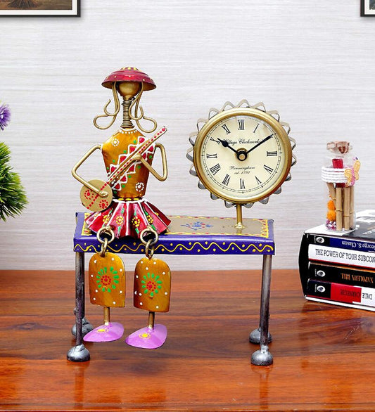 Metal Multicolour Table Clock - Premium  from The Gift Bays - Just ₹2100! Shop now at TheGiftBays