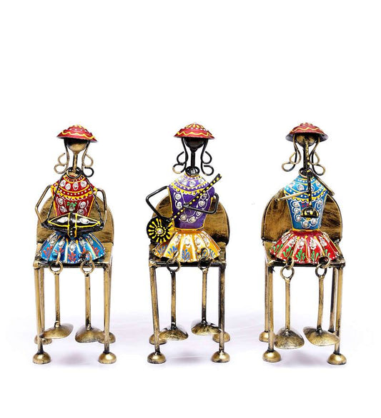 Metal Multicolour Musician Set of 3 Table Decor - Premium  from The Gift Bays - Just ₹4200! Shop now at TheGiftBays