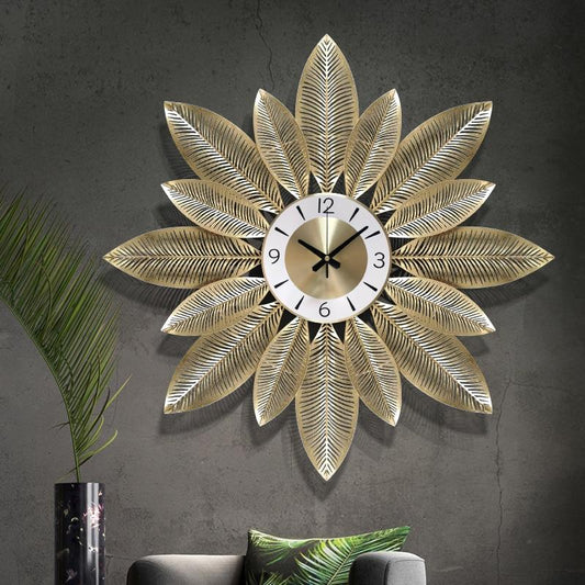 Golden Leaf Clock - Premium  from The Gift Bays - Just ₹5000! Shop now at TheGiftBays