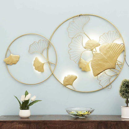 Golden Zingo Leaf Metal LED Wall Art - Premium  from The Gift Bays - Just ₹6000! Shop now at TheGiftBays