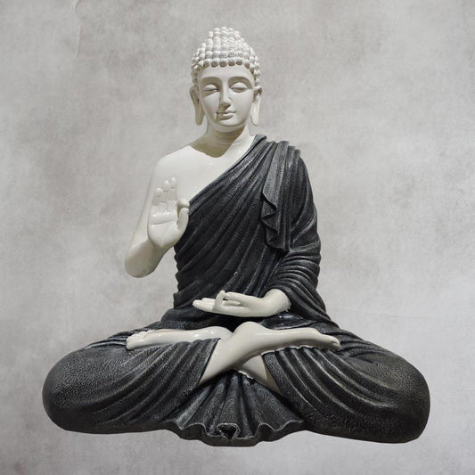 Polyresin Meditating Buddha Statue 2 Feet Gray And White - Premium  from The Gift Bays - Just ₹5999! Shop now at TheGiftBays