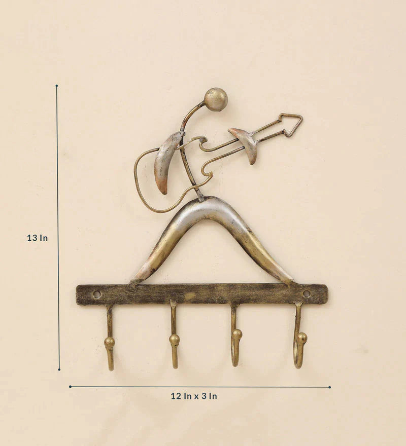 Metal Guitar Man Wall Hook Wall Art - Premium  from The Gift Bays - Just ₹1599! Shop now at TheGiftBays