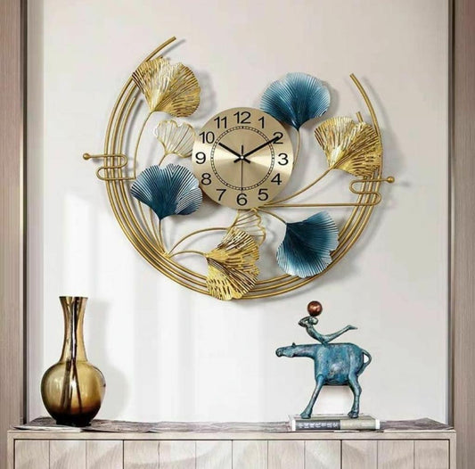 Half Moon Golden Metal Wall Clock - Premium  from The Gift Bays - Just ₹5000! Shop now at TheGiftBays