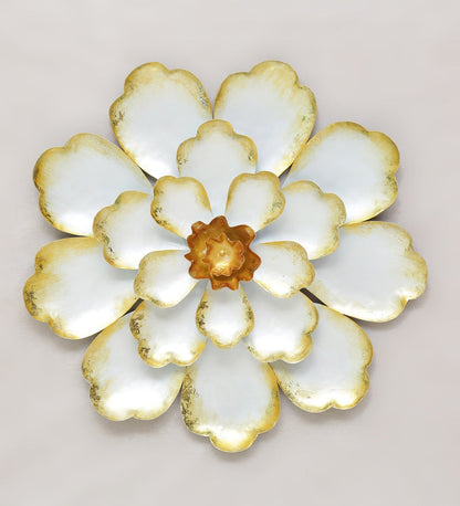 Metal Floral White Decorative Wall Art - Premium  from The Gift Bays - Just ₹4599! Shop now at TheGiftBays