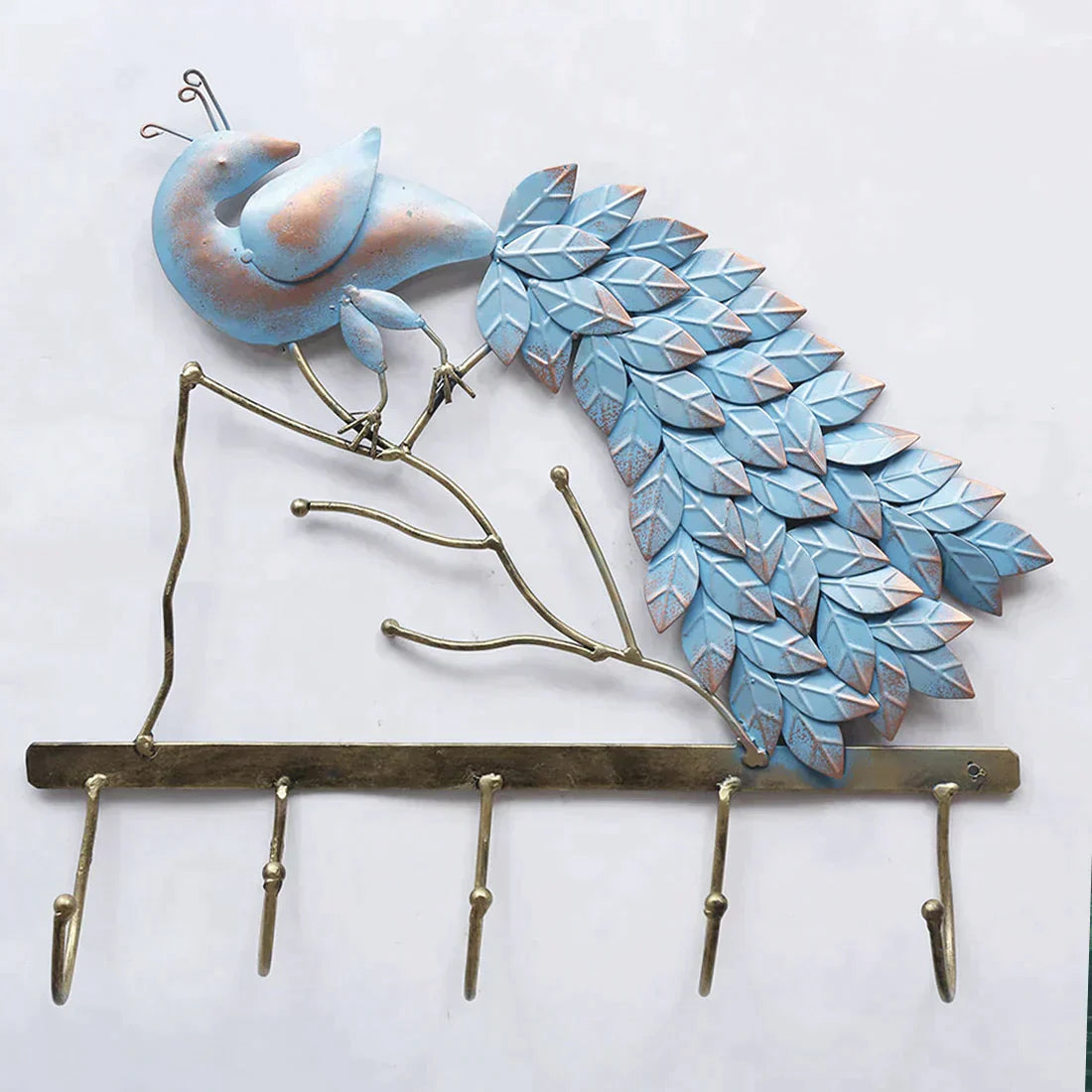 Metal Blue Peacock Wall Hook - Premium  from TheGiftBays - Just ₹1799! Shop now at TheGiftBays