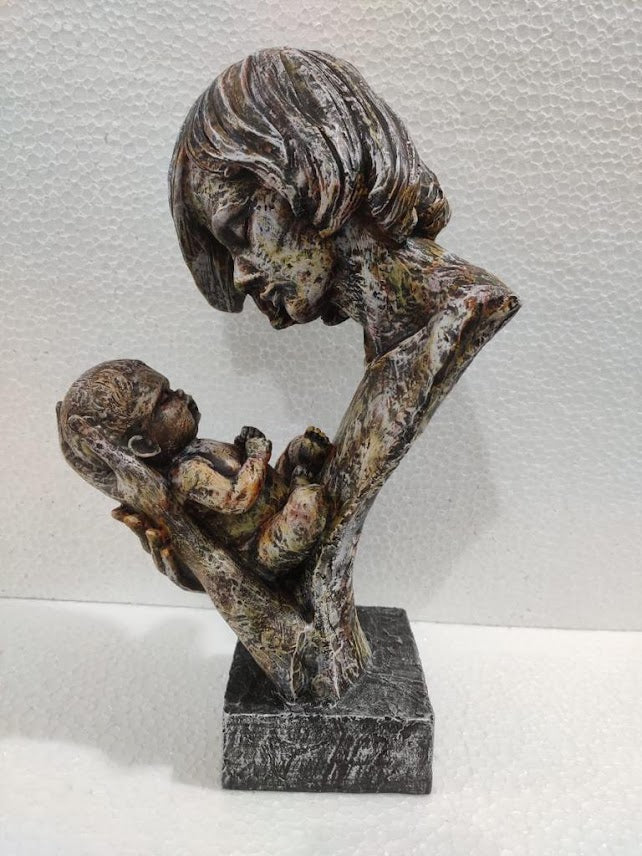 Polyresin Mother Child Love Figurine - Premium  from The Gift Bays - Just ₹2199! Shop now at TheGiftBays