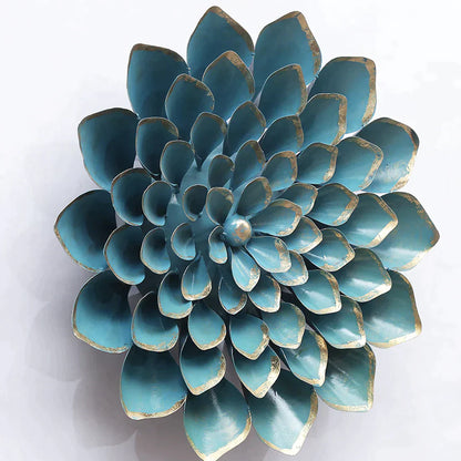 Turquoise Flower Metal Wall art - Premium  from TheGiftBays - Just ₹4599! Shop now at TheGiftBays