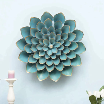 Turquoise Flower Metal Wall art - Premium  from TheGiftBays - Just ₹4599! Shop now at TheGiftBays