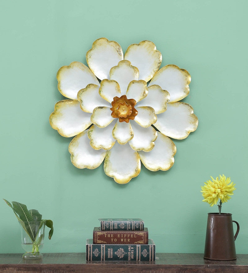 Metal Floral White Decorative Wall Art - Premium  from The Gift Bays - Just ₹4599! Shop now at TheGiftBays