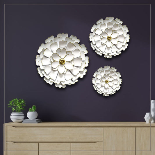 Metal White Rose Trio Wall Art - Premium  from The Gift Bays - Just ₹8099! Shop now at TheGiftBays