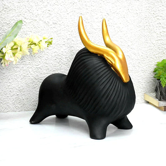 Golden Horned Yak Polyresin Table Decor - Premium  from TheGiftBays - Just ₹2599! Shop now at TheGiftBays